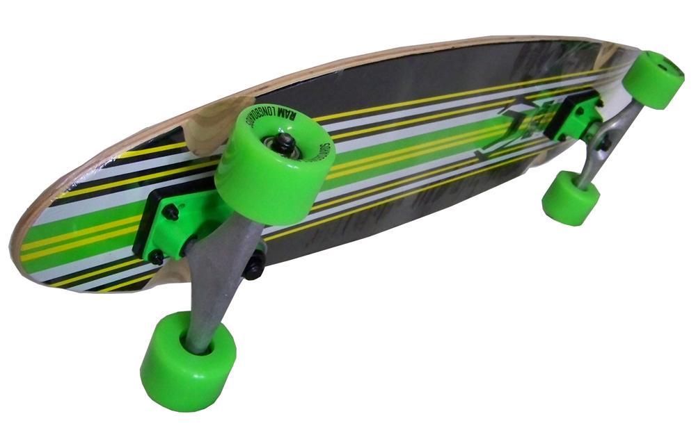 RAM Longboard "STRIPS" Skateboard Deck Truck Wheels Rolle Cruiser Board