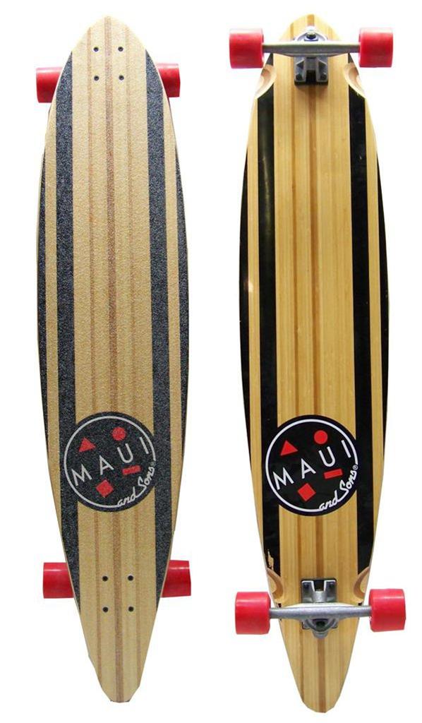 MAUI and SONS Longboard "STRIPS" Skateboard Deck Truck Wheels Rolle eBay